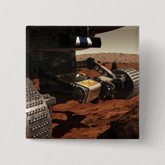 Eine nahe Sicht auf den Arm auf die Mars der NASA Button (Vorderseite)