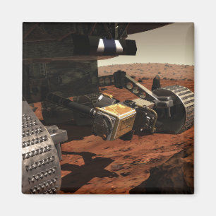 Eine nahe Sicht auf den Arm auf die Mars der NASA Magnet
