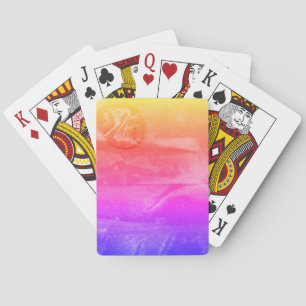 Eine nahe Sicht auf Fantasiewelten und ihre Monde Spielkarten