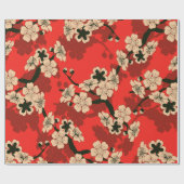 eine nahtlose japanische Kachel mit Kirschbaum  Geschenkpapier (Flach)