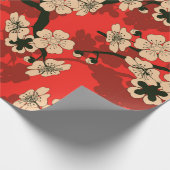 eine nahtlose japanische Kachel mit Kirschbaum  Geschenkpapier (Ecke)