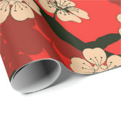 eine nahtlose japanische Kachel mit Kirschbaum  Geschenkpapier (Rolleneckpunkt)