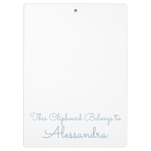 Eine Namenskollage-Zwischenablage mit Blume Klemmbrett (Rückseite)