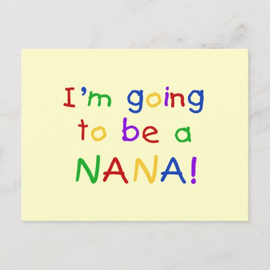 Eine Nana - Primär-Farbhemden Postkarte (Vorderseite)