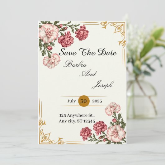 Eine Narbe der Liebe Save The Date (Stehend Vorderseite)