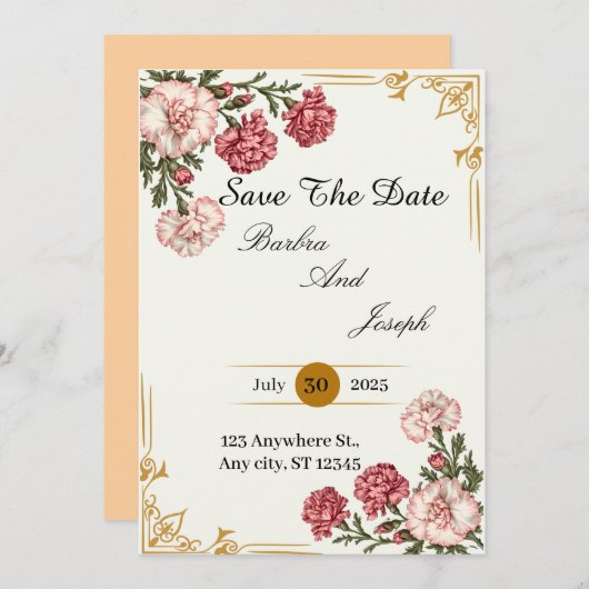 Eine Narbe der Liebe Save The Date (Vorne/Hinten)