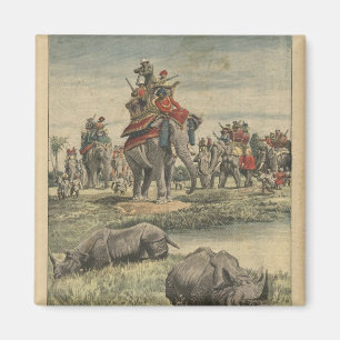 Eine Nashornjagd zu Ehren Königs George V Magnet