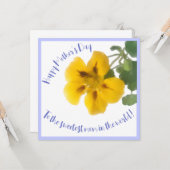Eine nasturtium Blume für den Muttertag Karte (Vorderseite/Rückseite Beispiel)