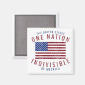 Eine Nation - amerikanisches Flaggendesign Magnet (Vorderseite/Rückseite)