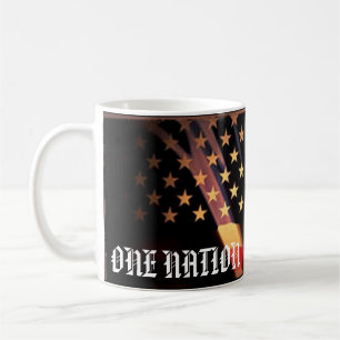 Eine Nation patriotische 4. Juli Unabhängigkeitser Kaffeetasse
