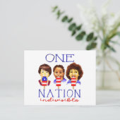 Eine Nation unsichtbar inspirierende Postkarte (Stehend Vorderseite)