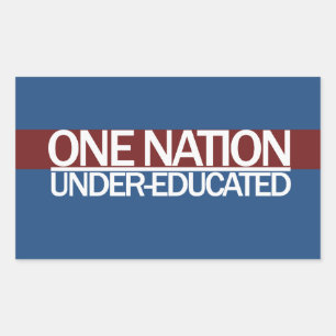 Eine Nation unter Bildung Rechteckiger Aufkleber