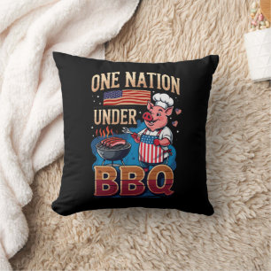 Eine Nation unter dem BBQ – Vintage-Chef Grillmeis Kissen
