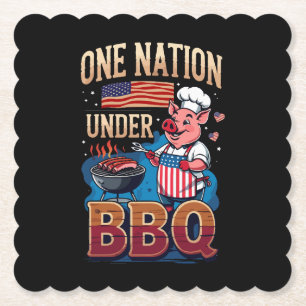 Eine Nation unter dem BBQ – Vintage-Chef Grillmeis Untersetzer