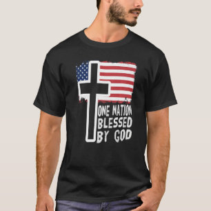 eine Nation unter der Flagge von God jesus christl T-Shirt
