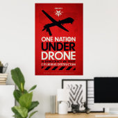 Eine Nation unter Dronen von Glitschka Poster (Heimbüro)