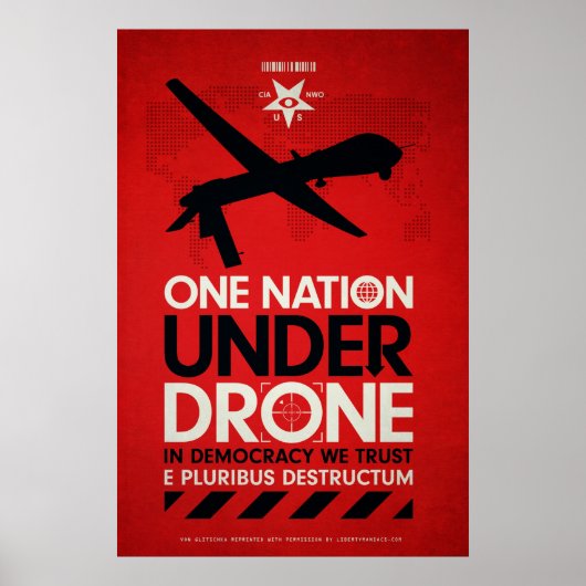 Eine Nation unter Dronen von Glitschka Poster (Vorne)