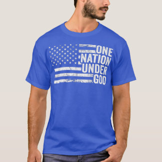 EINE NATION UNTER GOD Christlich USA Patriotic T-Shirt