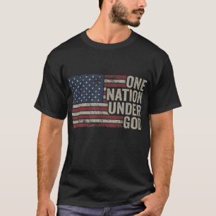 EINE NATION UNTER GOD Christlich USA Vintag Amerik T-Shirt