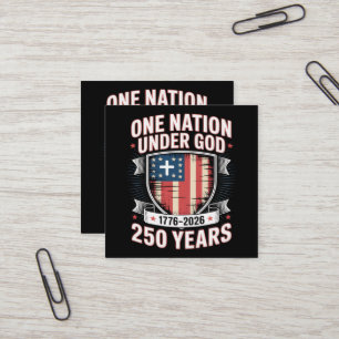 Eine Nation unter Gott 1776 2026 Quadratische Visitenkarte