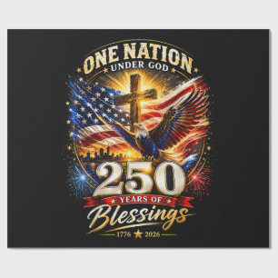Eine Nation unter Gott 250 Jahre 250. Jubiläum Geschenkpapier