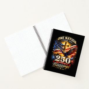 Eine Nation unter Gott 250 Jahre 250. Jubiläum Notizblock