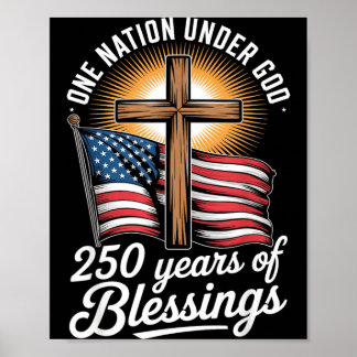 Eine Nation unter Gott 250 Jahre 250. Jubiläum Poster