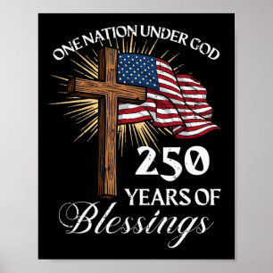 Eine Nation unter Gott 250 Jahre 250. Jubiläum U Poster