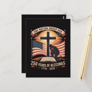 Eine Nation unter Gott 250 Jahre  Postkarte
