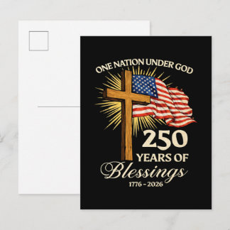 Eine Nation unter Gott 250 Jahre Segen Einladungspostkarte