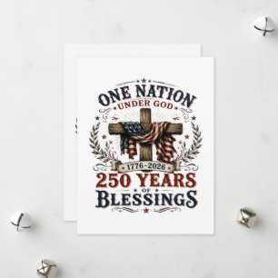 Eine Nation unter Gott 250 Jahre Segen  Feiertagskarte