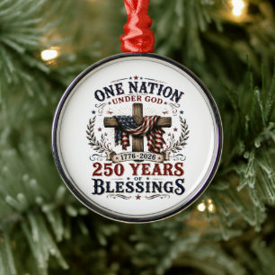 Eine Nation unter Gott 250 Jahre Segen Ornament Aus Metall