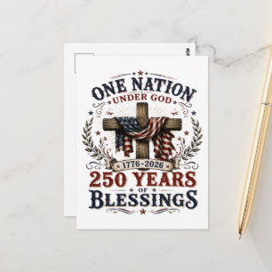 Eine Nation unter Gott 250 Jahre Segen Postkarte