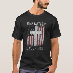 EINE NATION UNTER GOTT 4. JULI VINTAGE PATRIOTISCH T-Shirt