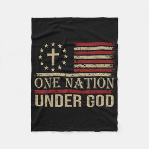 Eine Nation unter Gott Amerika Stolz uns Flagge Je Fleecedecke