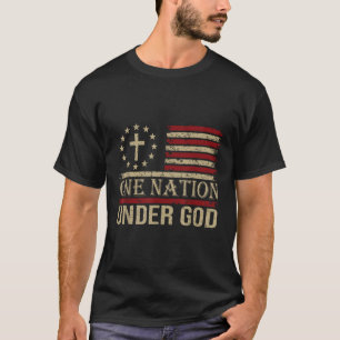 Eine Nation unter Gott Amerika Stolz Uns Flagge Je T-Shirt