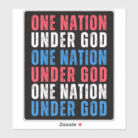 Eine Nation unter Gott - Aufkleber zum Unabhängigk