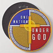 Eine Nation unter Gott Button (Vorne & Hinten)