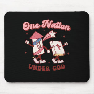 Eine Nation unter Gott christlicher 4. Juli amerik Mousepad