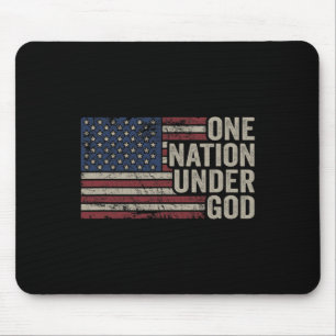 Eine Nation unter Gott - Christliches Usa Vintage Mousepad
