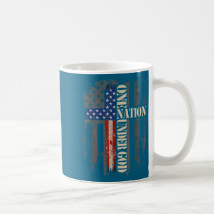 Eine Nation unter Gott Flagge 4. Juli Patriotisch Kaffeetasse