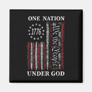 Eine Nation unter Gott Flagge 4. Juli Patriotisch Magnet