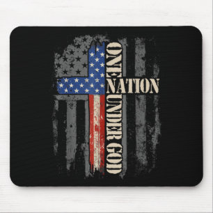 Eine Nation unter Gott Flagge 4. Juli Patriotisch Mousepad