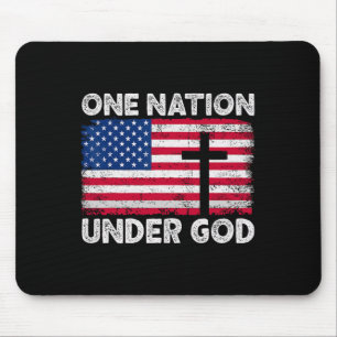 Eine Nation unter Gott Flagge 4. Juli Patriotisch Mousepad
