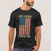 Eine Nation unter Gott Geschenk 4. Juli Design USA T-Shirt (Vorderseite)