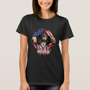 Eine Nation unter Gott Jesus Art uns Flagge Christ T-Shirt