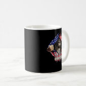 Eine Nation unter Gott Jesus Art US-Flagge Christl Kaffeetasse (VorderseiteRechts)