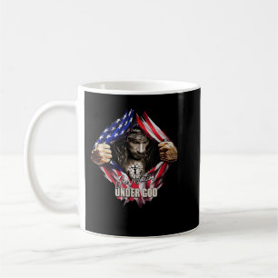 Eine Nation unter Gott Jesus Art US-Flagge Christl Kaffeetasse