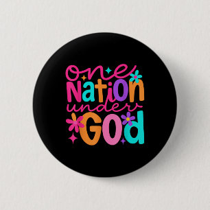 Eine Nation unter Gott, Jesus Bibel Kreuz Patrioti Button