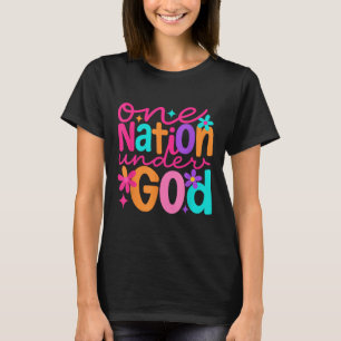 Eine Nation unter Gott, Jesus Bibel Kreuz Patrioti T-Shirt